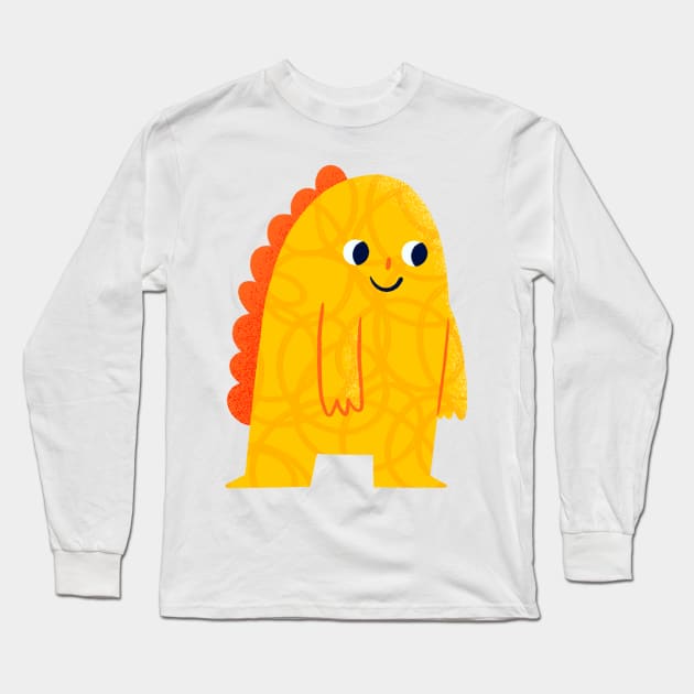Yellow Monster Long Sleeve T-Shirt by TRAWAAZ